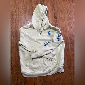 Carhartt Iconic Clarksburg Logo Sweatshirt Color Hint Of Lime Women’s Size Large